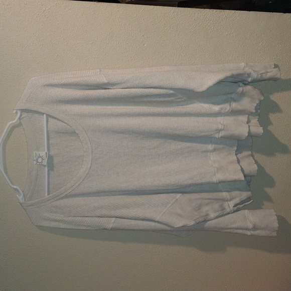 Aerie Offline Waffle Knit Boxy Fit Oversized Pullover Top L - Picture 3 of 6